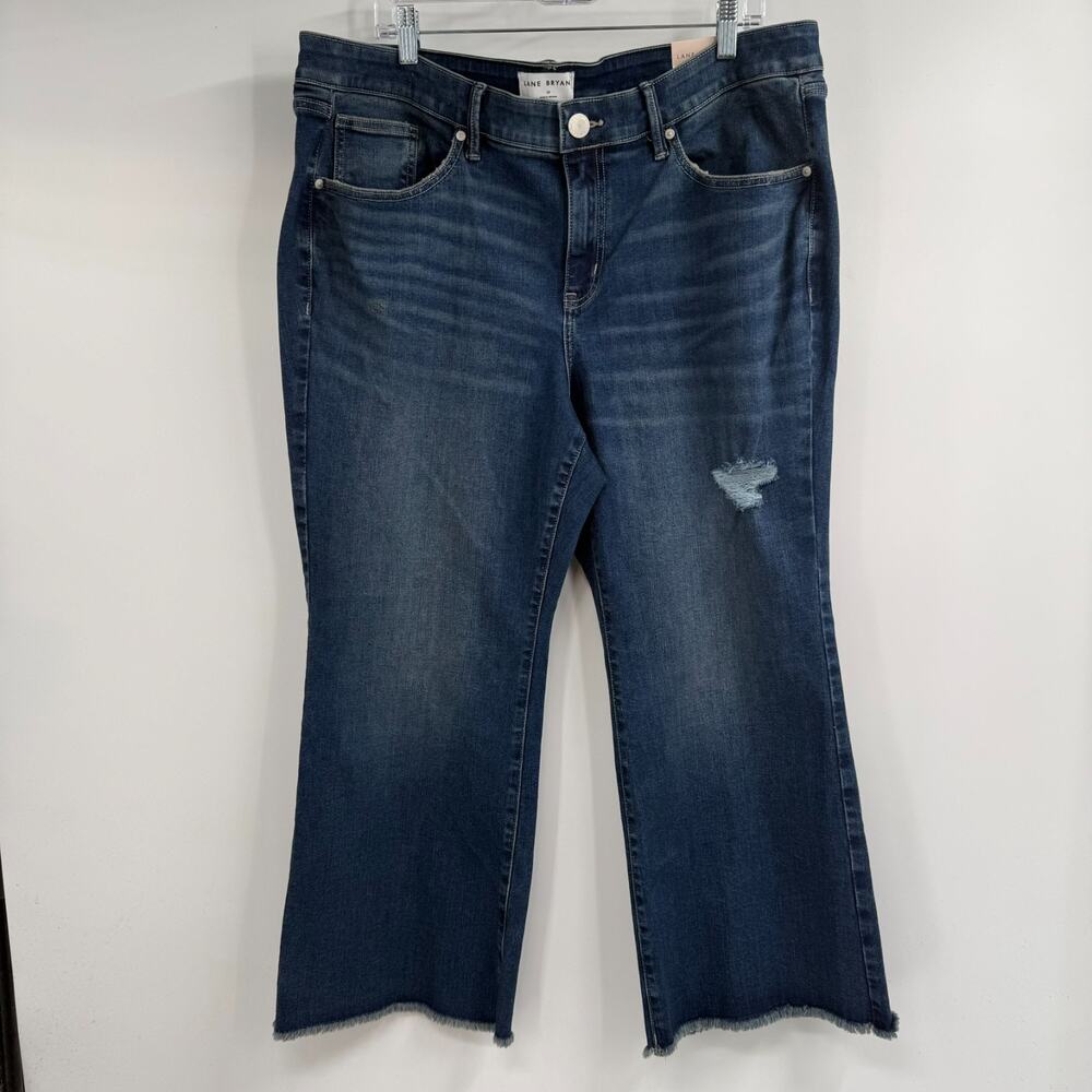 NWT Lane Bryant Jeans Plus Size 20 Blue Mid-Rise Crop Flare Flex Magic Waistband